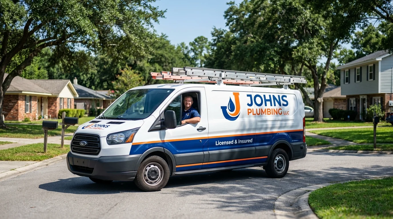 Johns Plumbing LLC service van in Prosser, WA